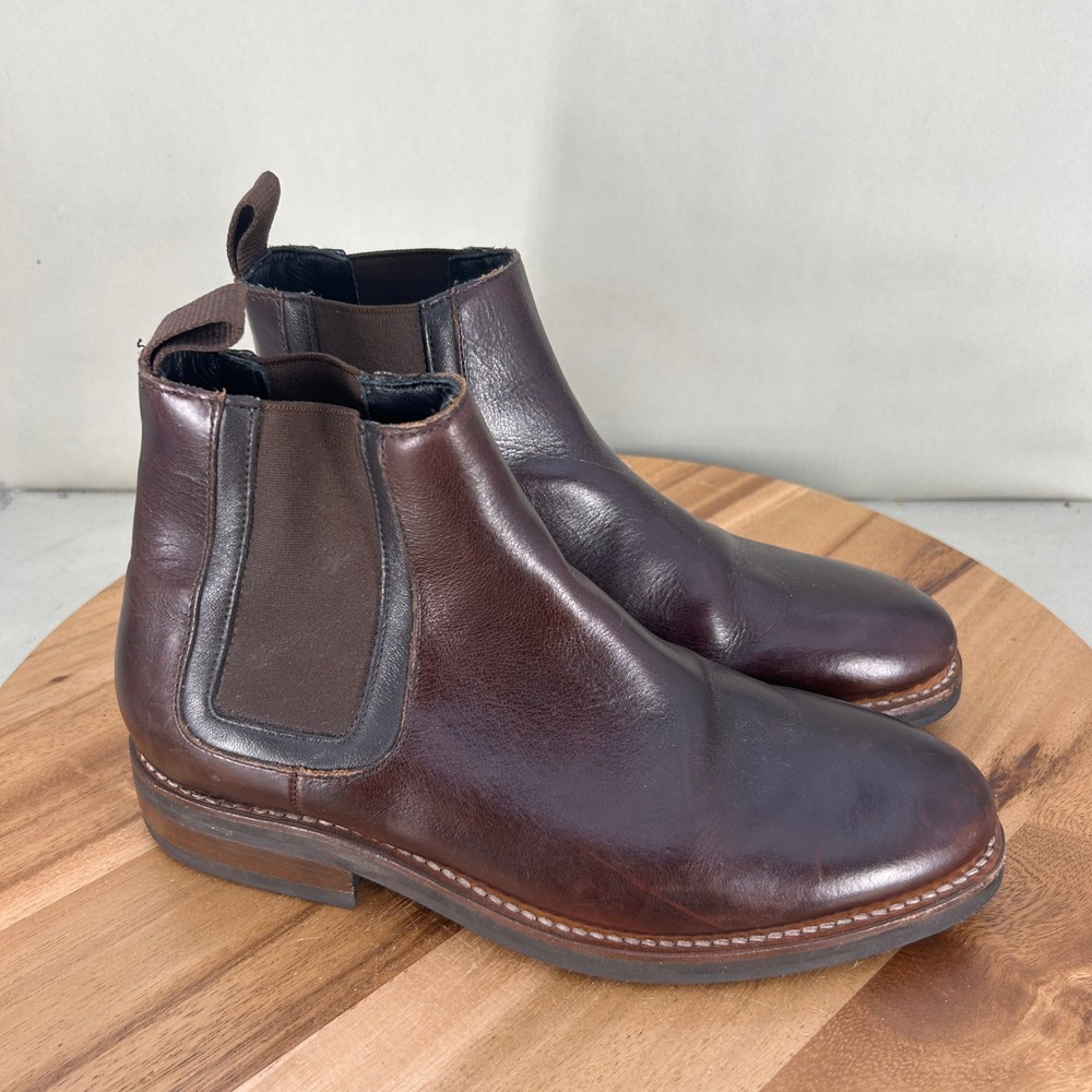 Thursday Boot Co Duke Mens Brown Leather Chelsea Boots Size 7 Pull On Ankle